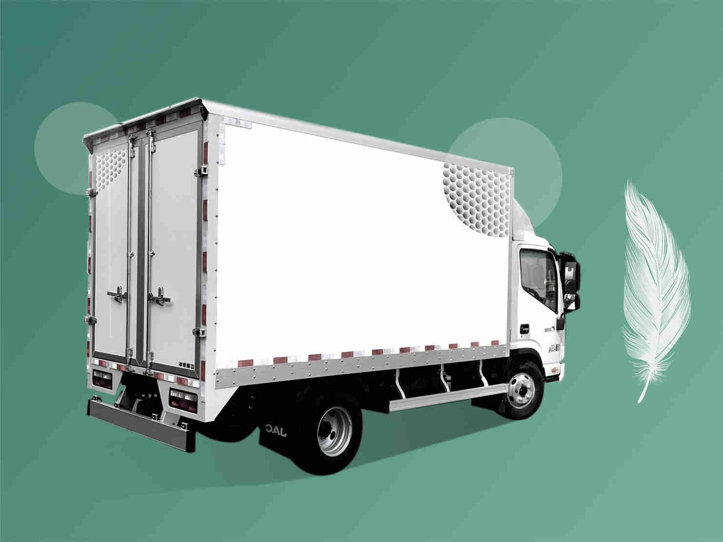 Ľahká karoséria nákladného vozidla vyrobená z polypropylénového voštinového p...